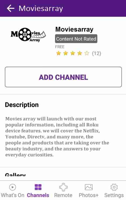 Add channels on app