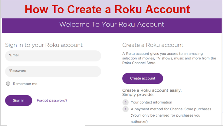  set up roku account