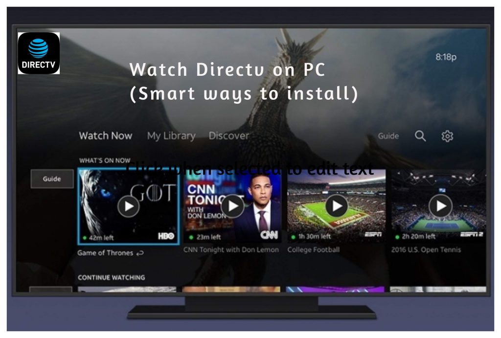 is there a directv app for a pc windows 10