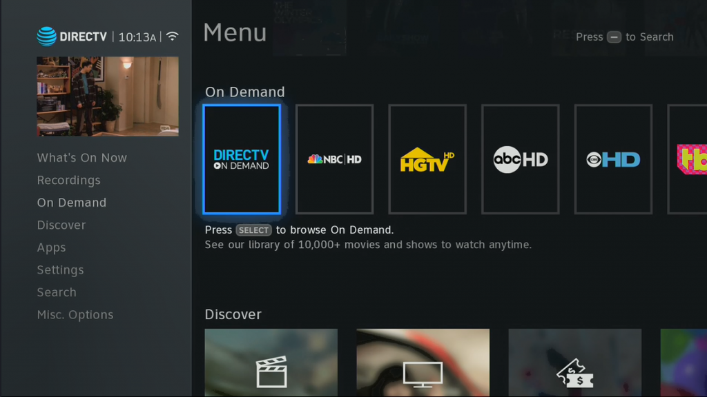 directv packages select