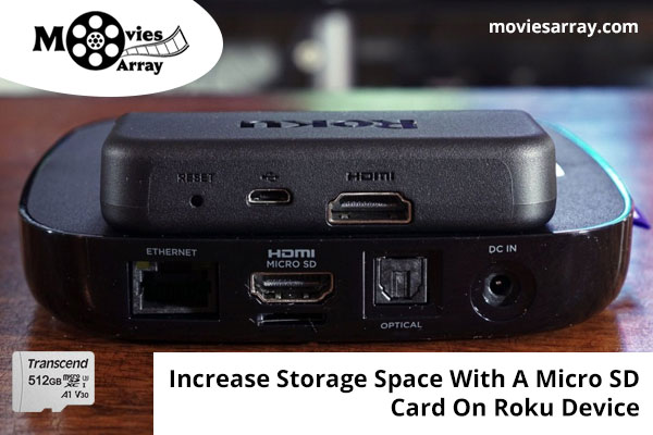 Storage Space With Micro SD Card Roku Device